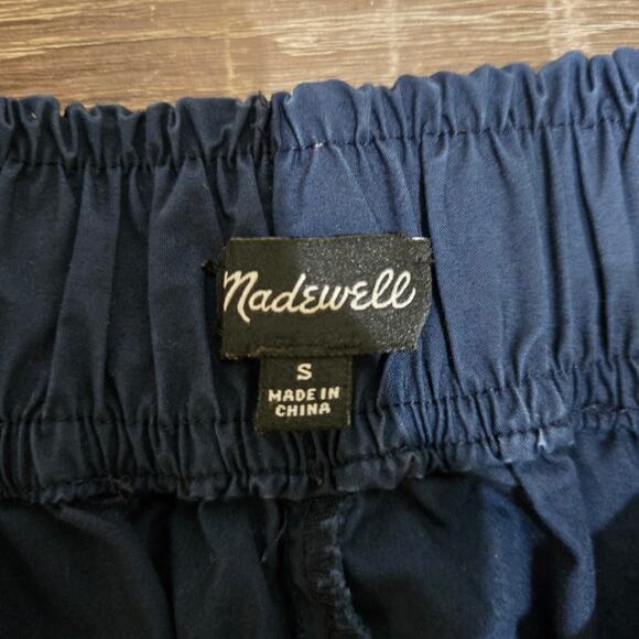 Madewell Womens S Navy Blue Wide Leg Mayfield Culotte Cropped Pants Pockets - Picture 6 of 11